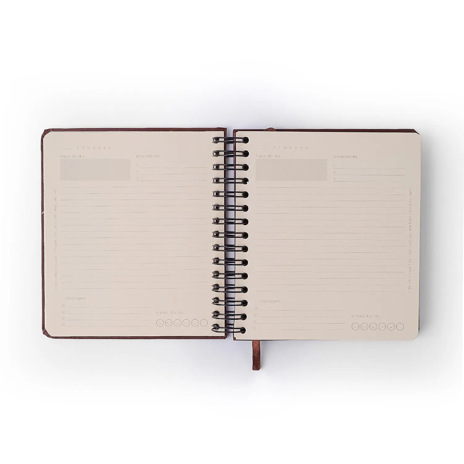 Agenda Planner Permanente Wire-o Diário Petit Amor 17x19,5cm 80g/m² para Planejamento e Organização - Cícero