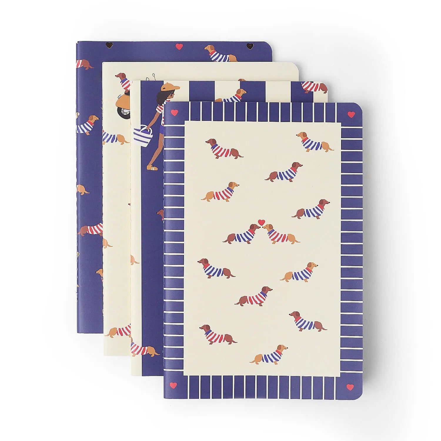 Kit Cadernetas Revista Notas Mix Petit 14x21cm 80g/m² com 4 Unidades 64 Páginas Cada para Anotações e Organização - Cícero
