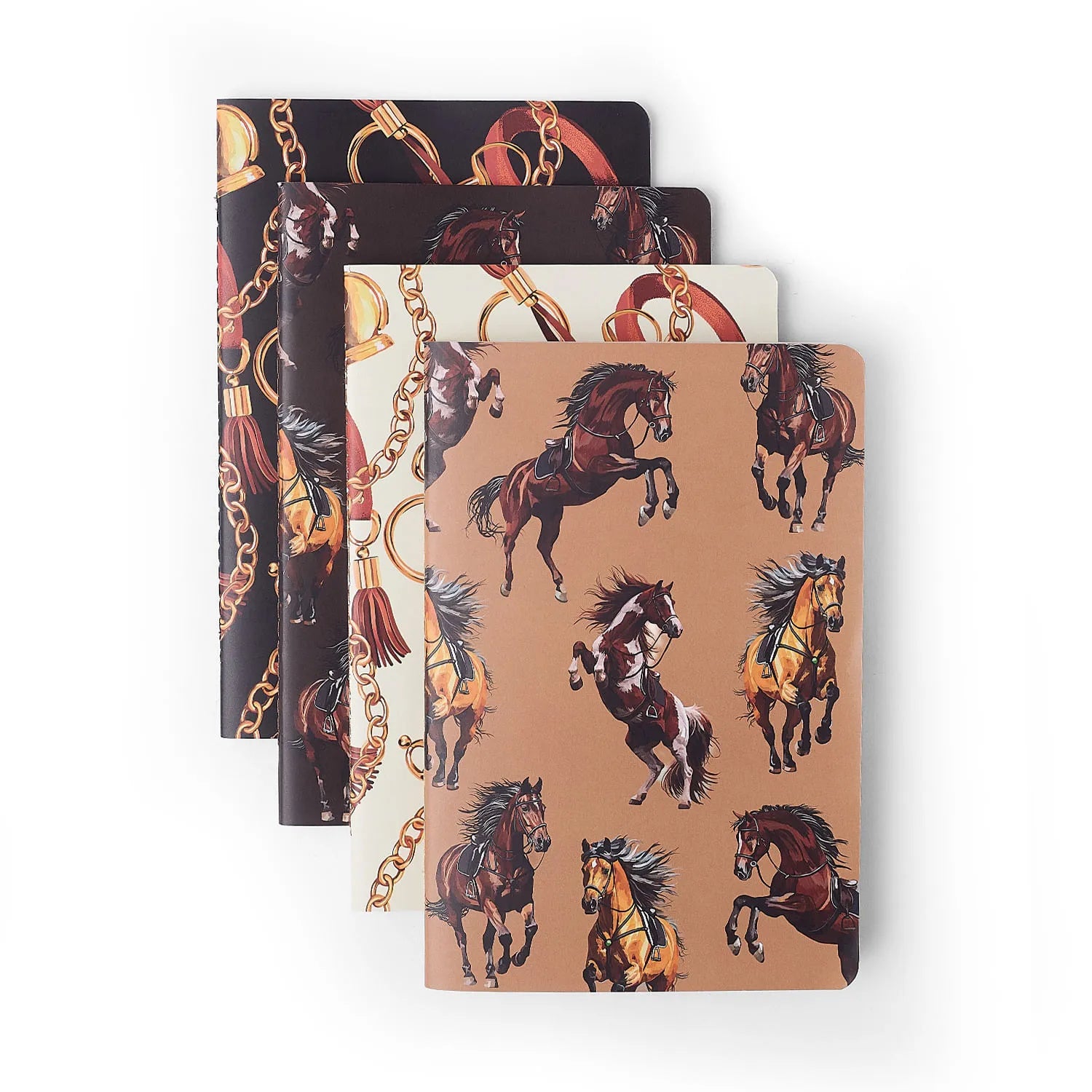Kit Cadernetas Revista Notas Mix Haras 14x21cm 80g/m² com 4 Unidades 64 Páginas Cada para Anotações e Organização - Cícero