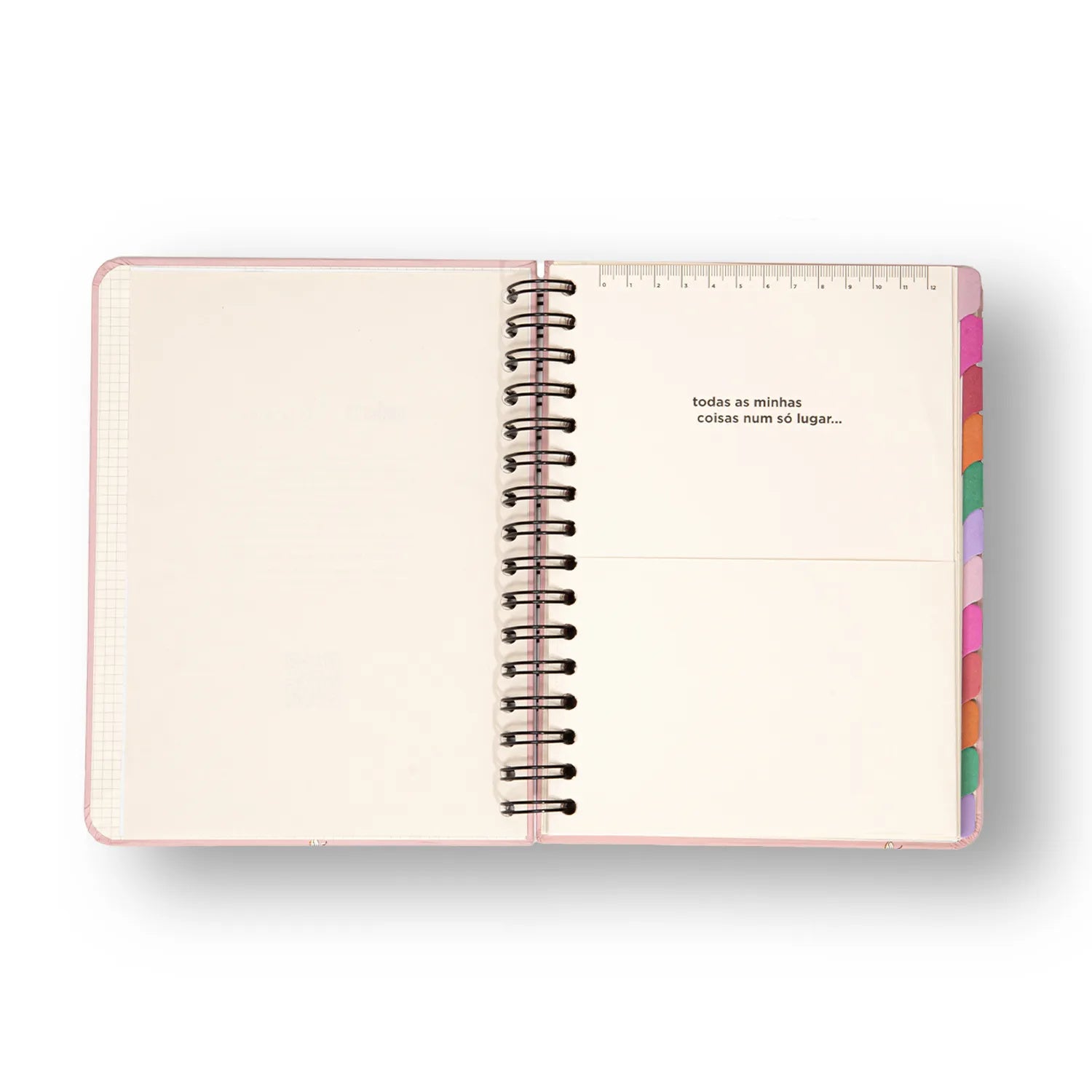 Planner Permanente Semanal Notas Wire-o Melissa Mini Bloomy Manteiga A5 80g/m² para Planejamento e Organização - Cícero