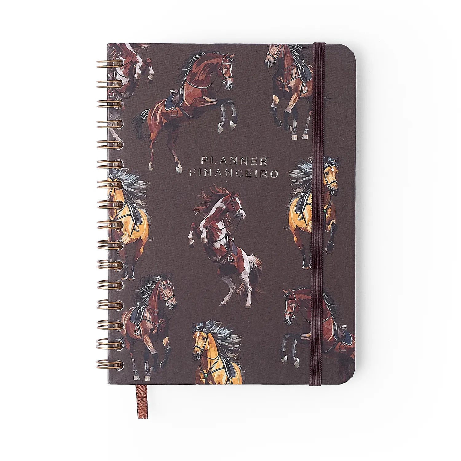 Planner Permanente Financeiro Wire-o Haras Alazão A5 80g/m² com 64 Páginas para Planejamento e Controle Financeiro - Cícero