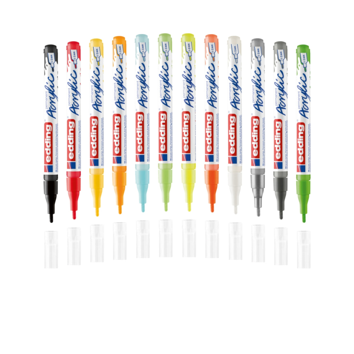 Marcador Acrílico Permanente 5300 Ponta Fina 1-2mm para Detalhes em Tela e Madeira - Edding
