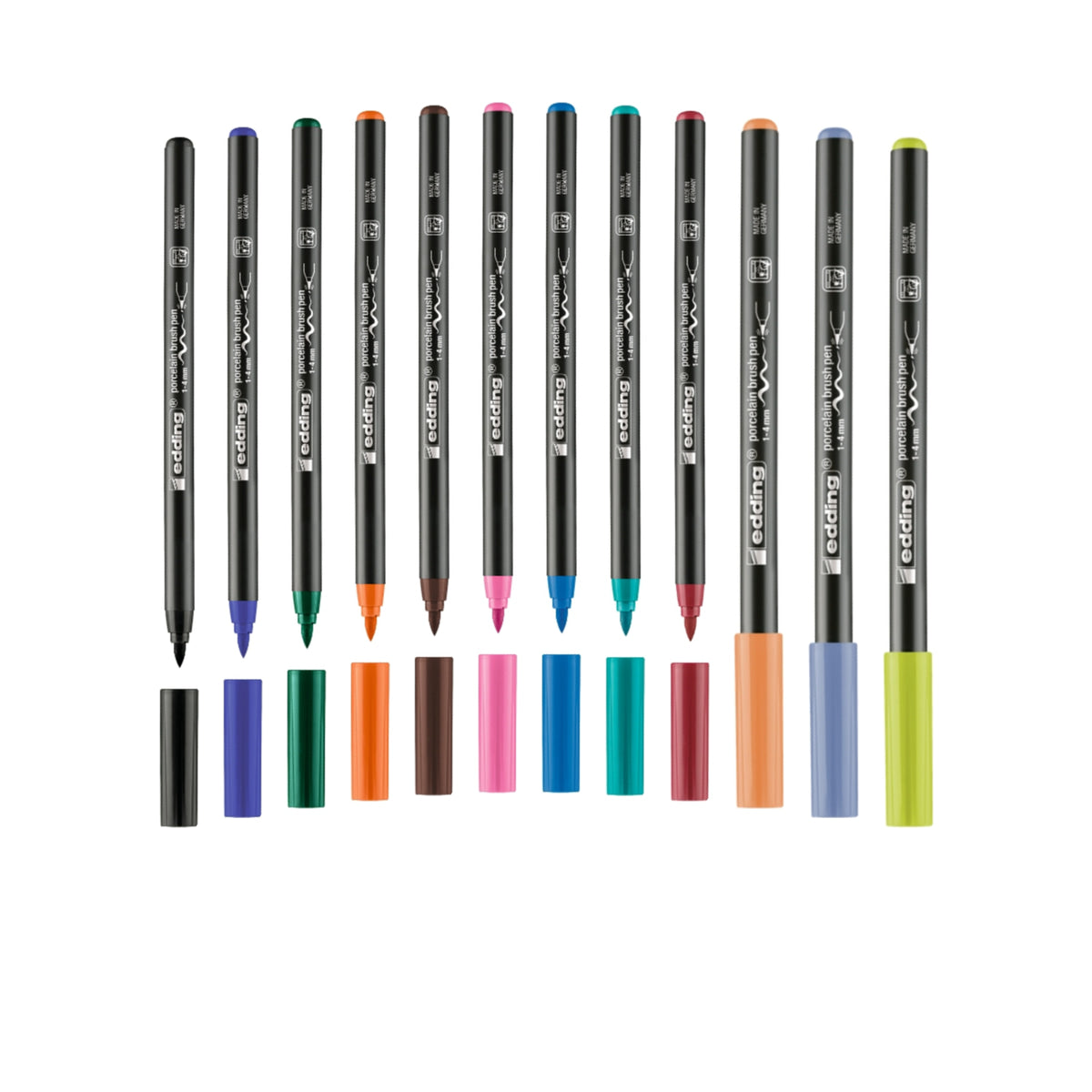 Caneta Pincel para Porcelana 4200 Ponta Flexível 1-4mm para Cerâmica e Vidro - Edding