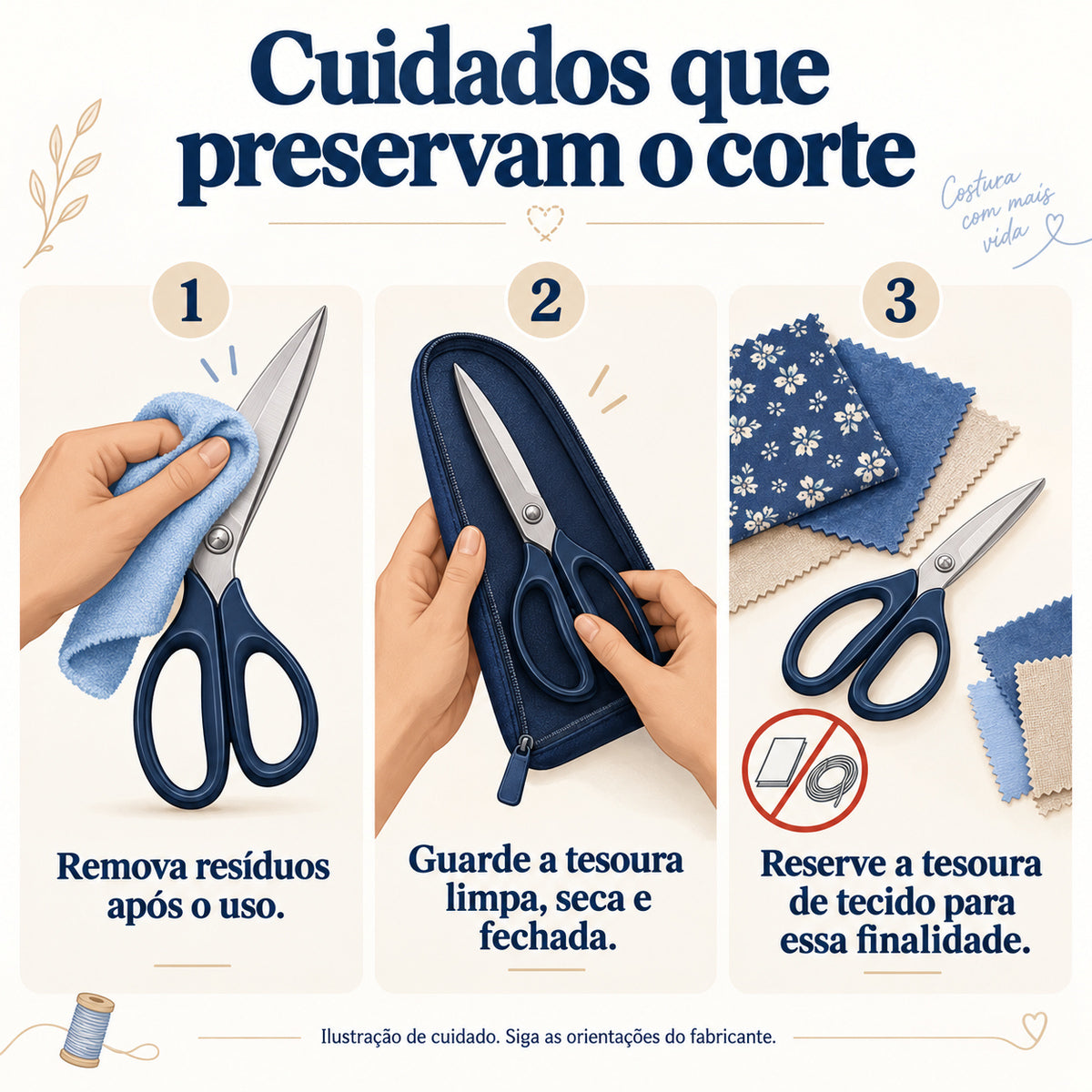 Tesoura de Alfaiate com Revestimento de Titânio 23,8cm para Corte de Tecidos e Costura - Círculo