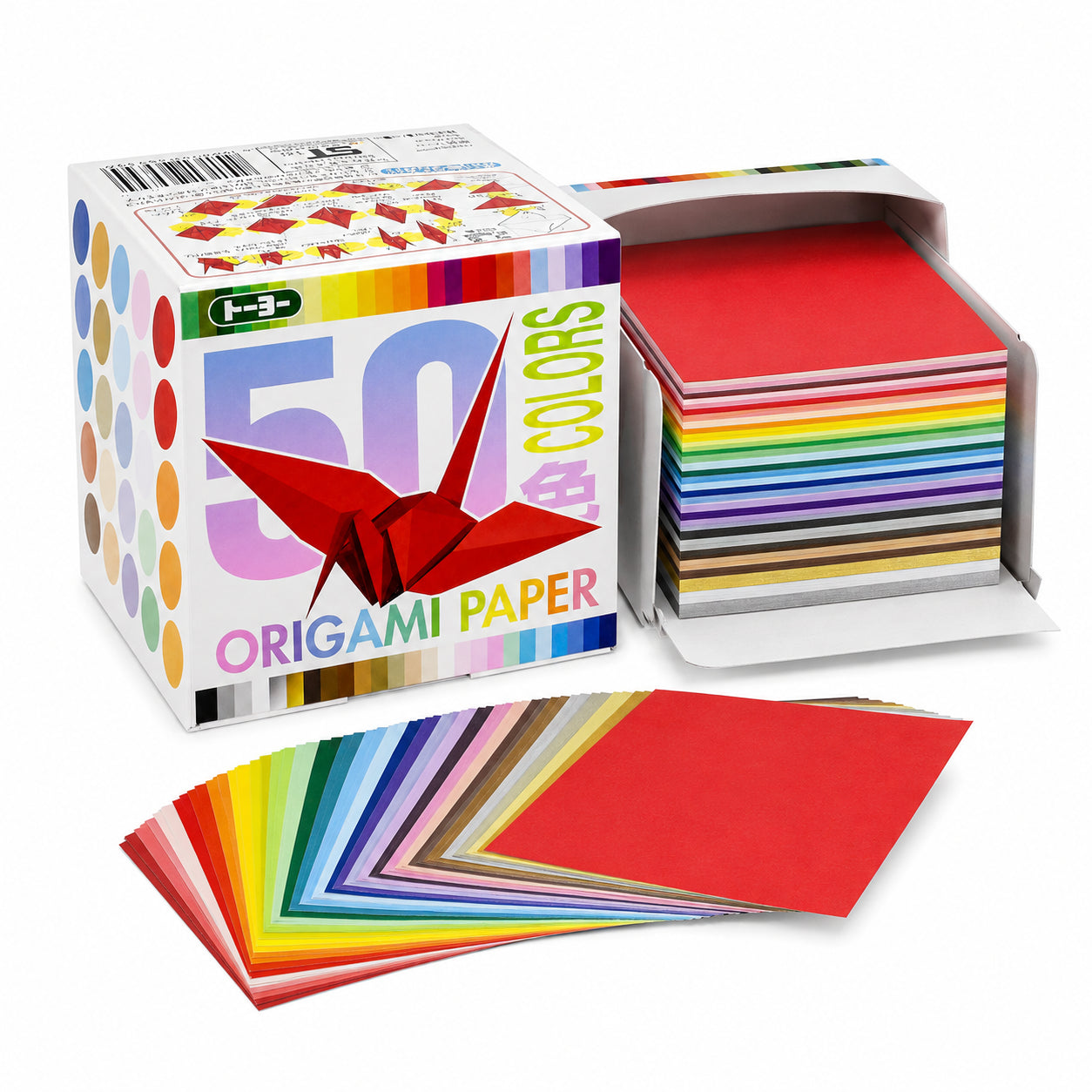 Papel para Origami Toyo 50 Cores 7x7cm 1000 Folhas 001024 - Miwa