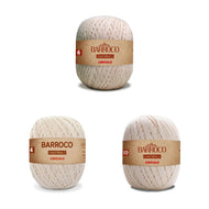 Barbante Barroco Natural 100% Algodão para Crochê Tricô e Artesanato - Círculo
