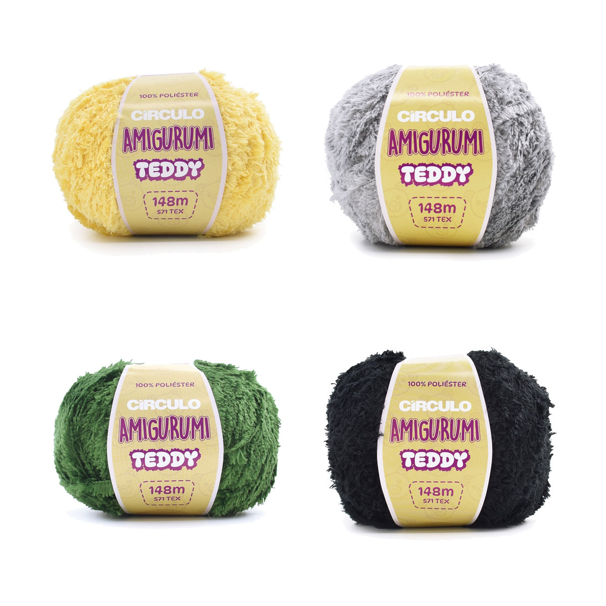 Fio Amigurumi Teddy Pelúcia Crochê Tricô e Artesanato 85g 148m Tex 571 - Círculo