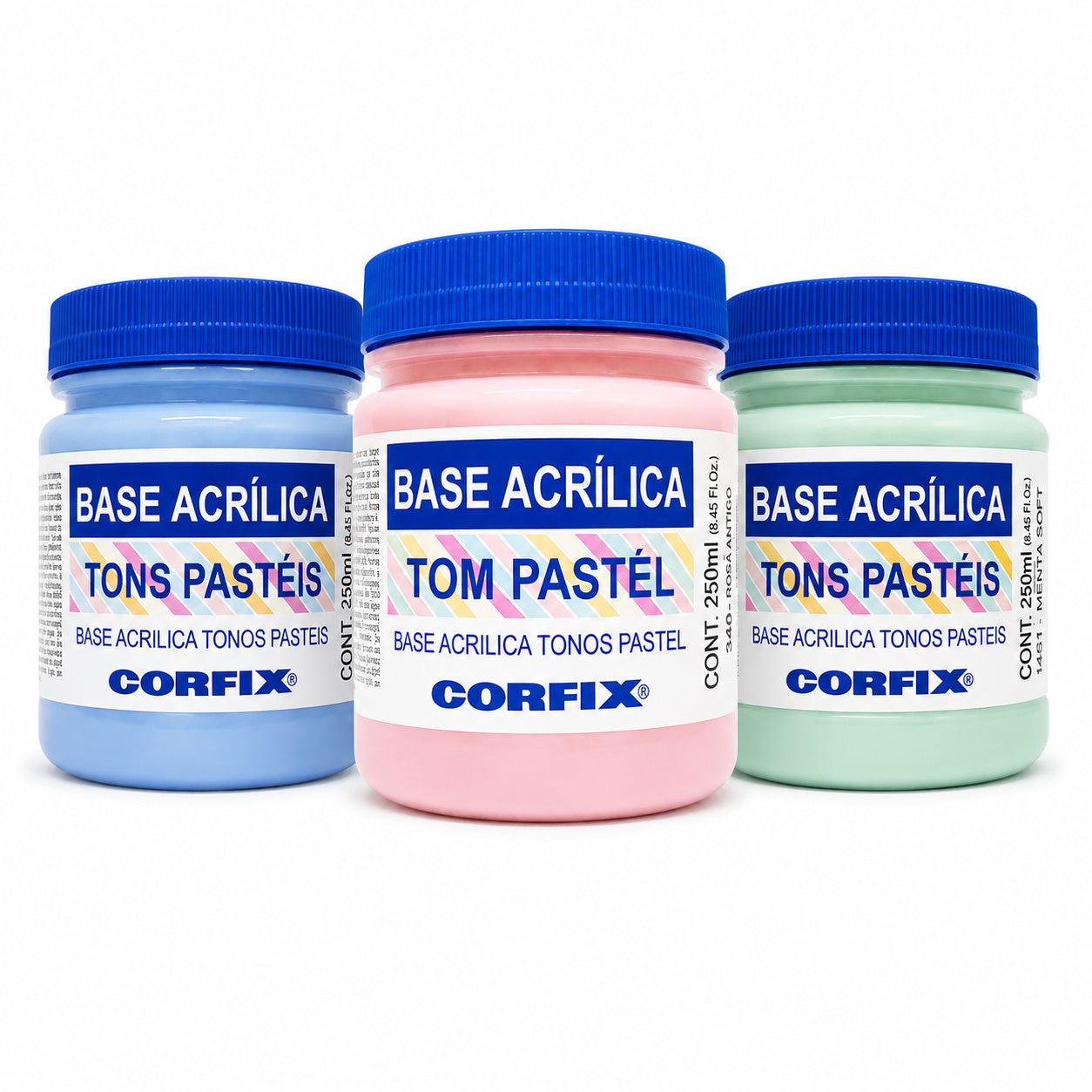 Base Acrílica Tons Pastéis 250ml para Madeira Mdf Gesso e Artesanato - Corfix