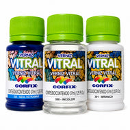 Verniz Vitral 37ml para Vidro Cerâmica Porcelana e Artesanato - Corfix