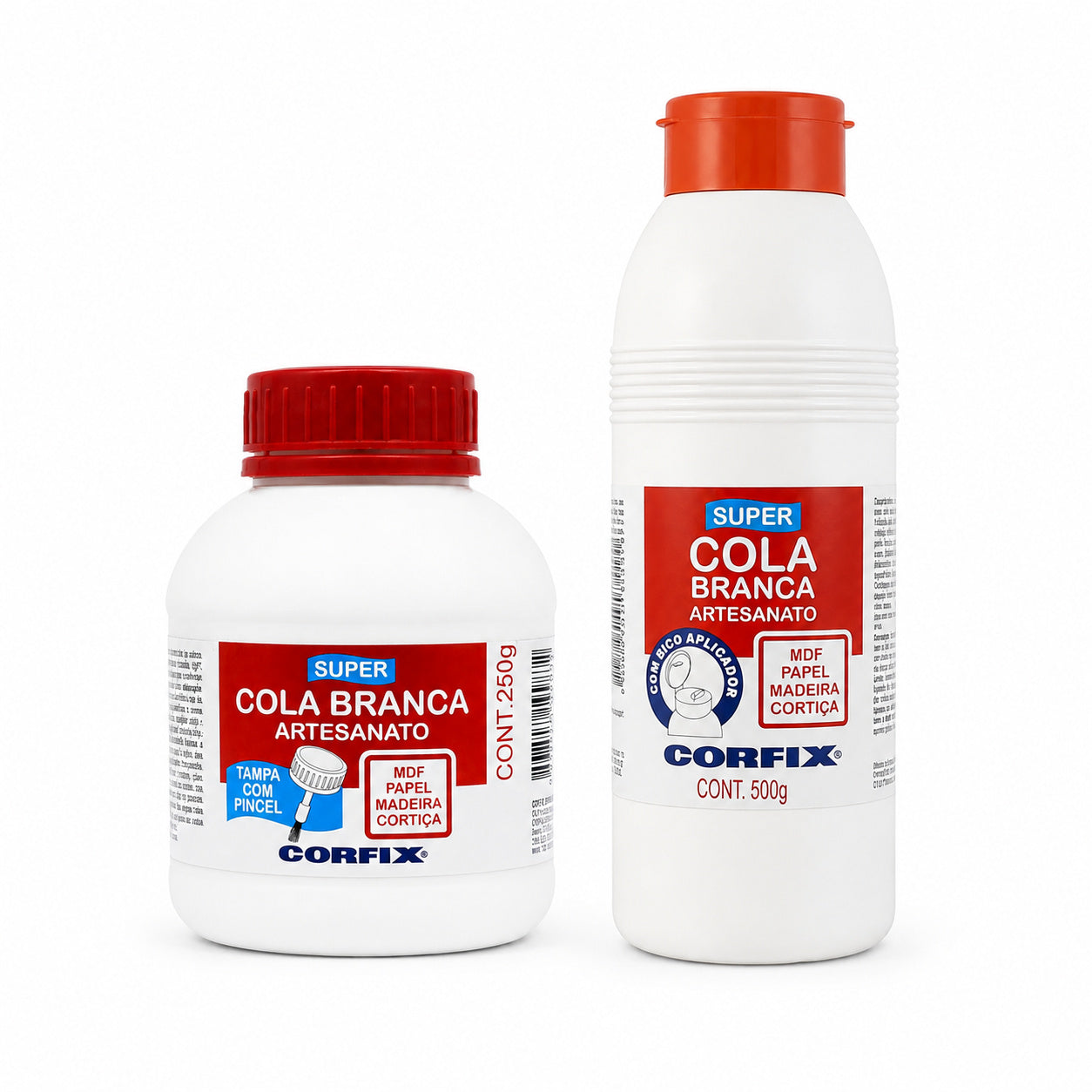 Super Cola Branca para Madeira Papel Tecido e Artesanato - Corfix