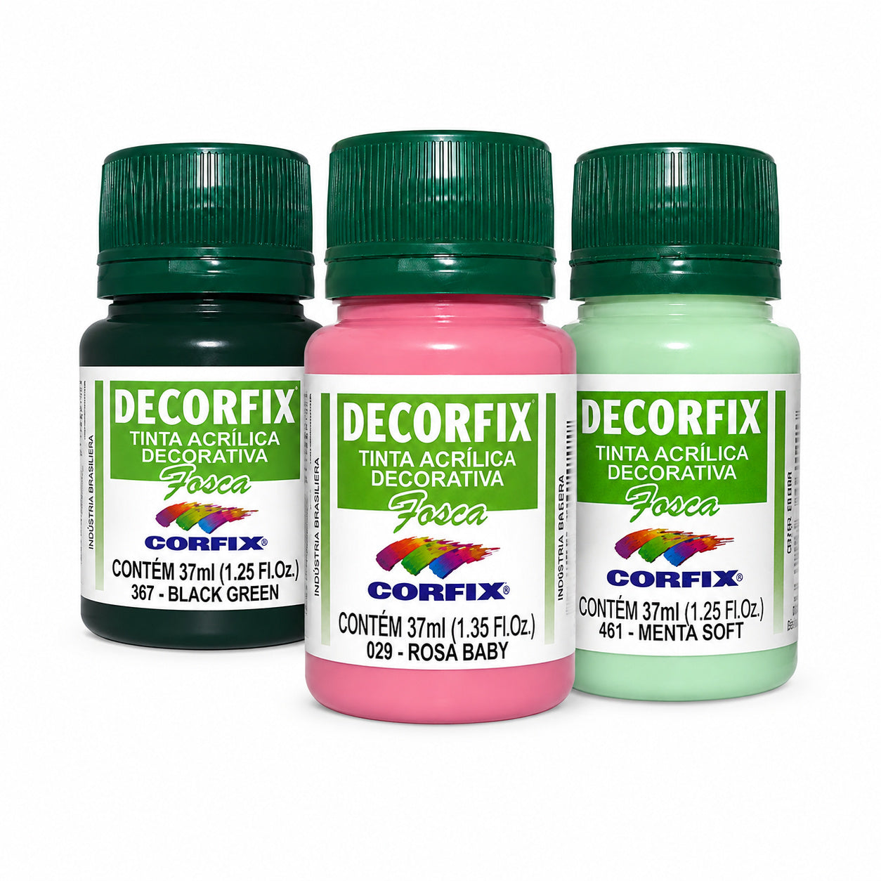 Tinta Acrílica Decorfix Fosca 37ml para Madeira Mdf Cerâmica e Artesanato - Corfix