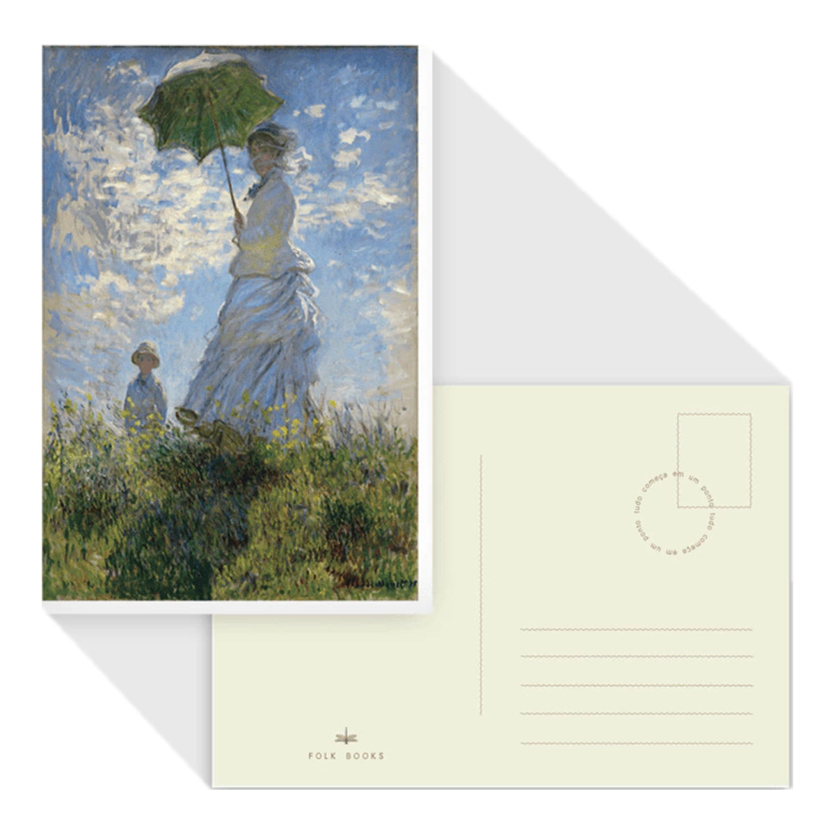 Cartão Postal 300g/m² 11,5x16,5cm Mulher com Sombrinha - Folk Books