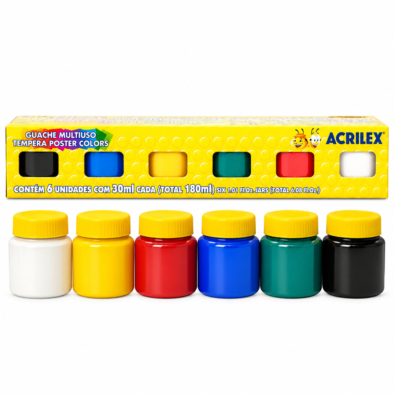 Kit Pintura Escolar Canson A3 Guache Acrilex 4 Pincéis e Godê Condor