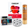Kit Pintura Acrílica Corfix 6 Cores Canson A4 290g 12 Pincéis e Godê