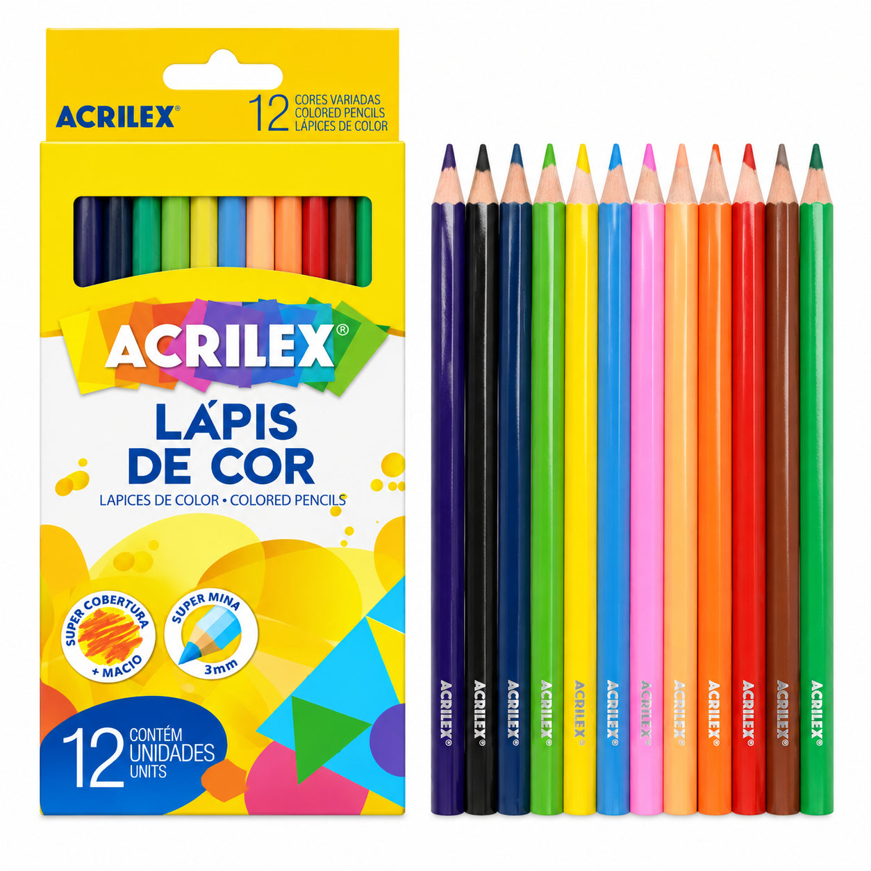 Kit Desenho e Colorir Canson A3 12 Lápis de Cor e 12 Canetinhas