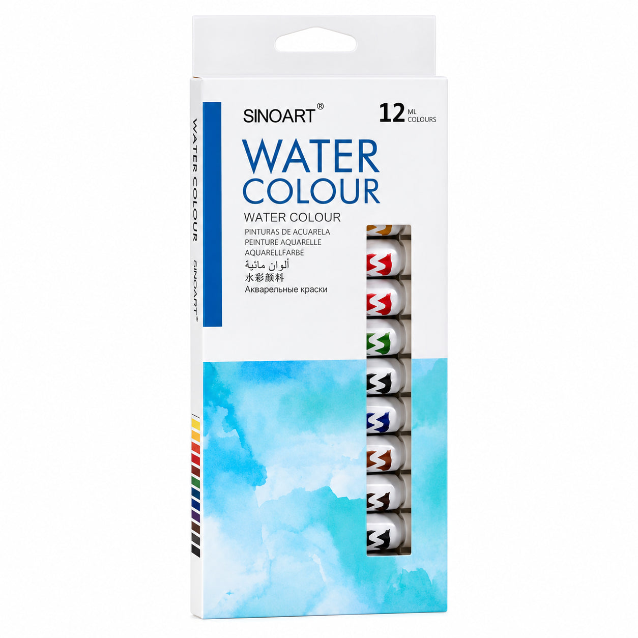 Kit Aquarela Sinoart 12 Cores Canson A3 12 Pincéis e Godê