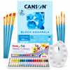 Kit Aquarela Pentel 15 Cores Canson A4 300g 8 Pincéis e Godê