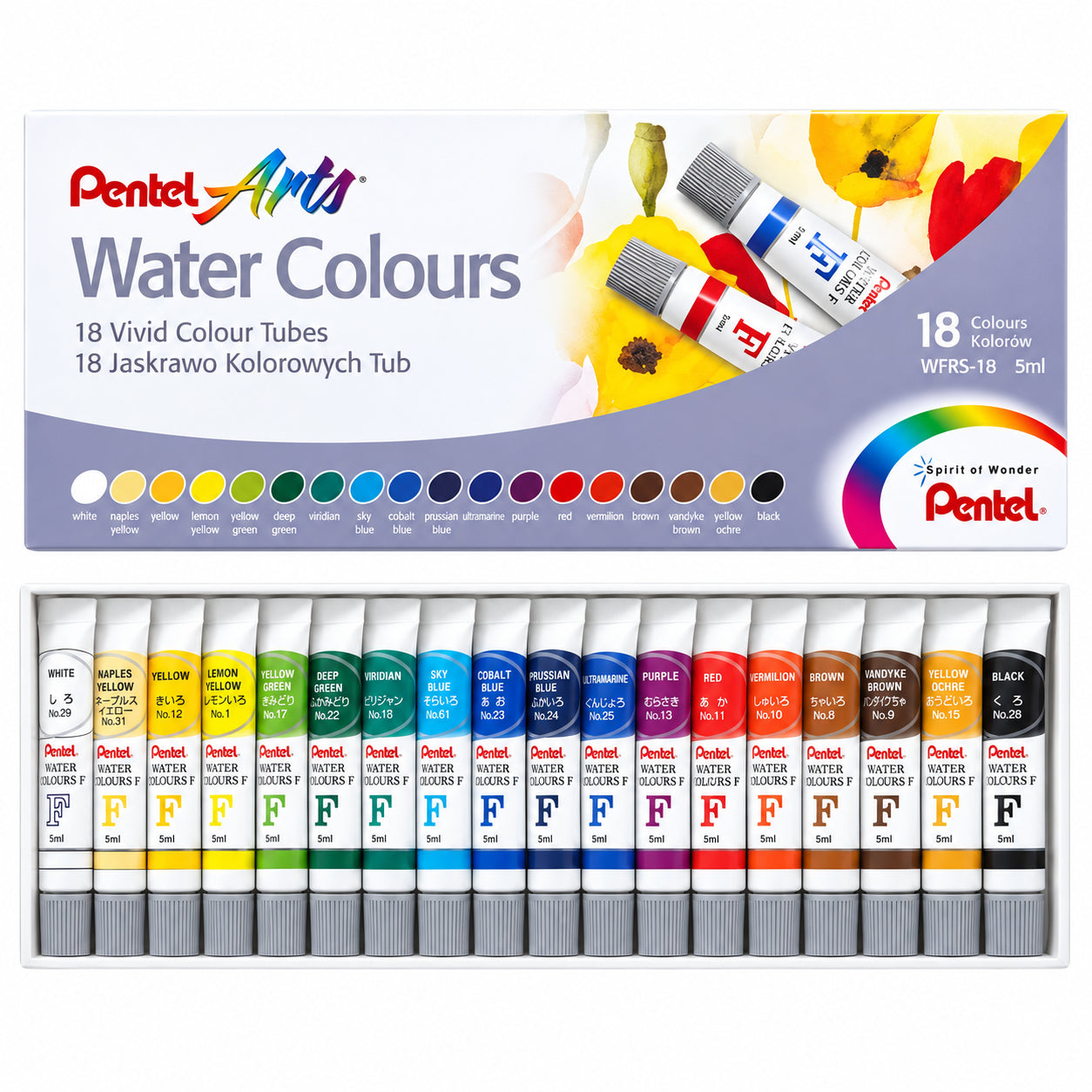 Kit Aquarela Pentel 18 Cores Canson A4 300g 8 Pincéis e Godê