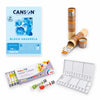 Kit Aquarela Pentel 15 Cores Canson A4 300g 12 Pincéis Sinoart e Godê