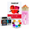 Kit Pintura Acrílica Corfix 6 Cores 20ml 12 Pincéis e Godê Condor