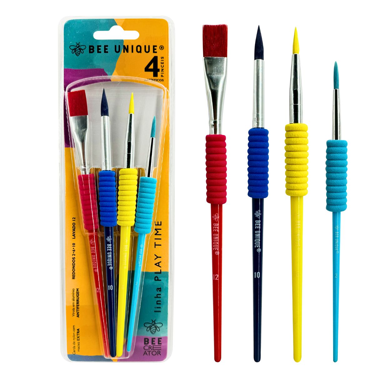 Kit Pintura Infantil Acrilex 4 Telas 16x22cm Guache Pincéis e Godê