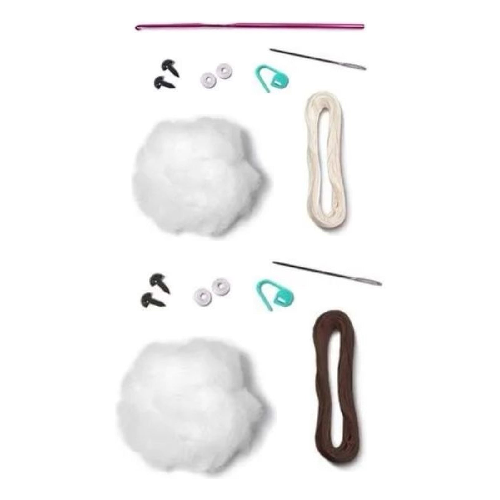 Kit 2 Amigurumis Raposa Urso Bicho Bola Círculo