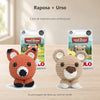 Kit 2 Amigurumis Raposa Urso Bicho Bola Círculo
