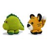 Kit 2 Amigurumis Dinossauro Tigre Bicho Bola Círculo