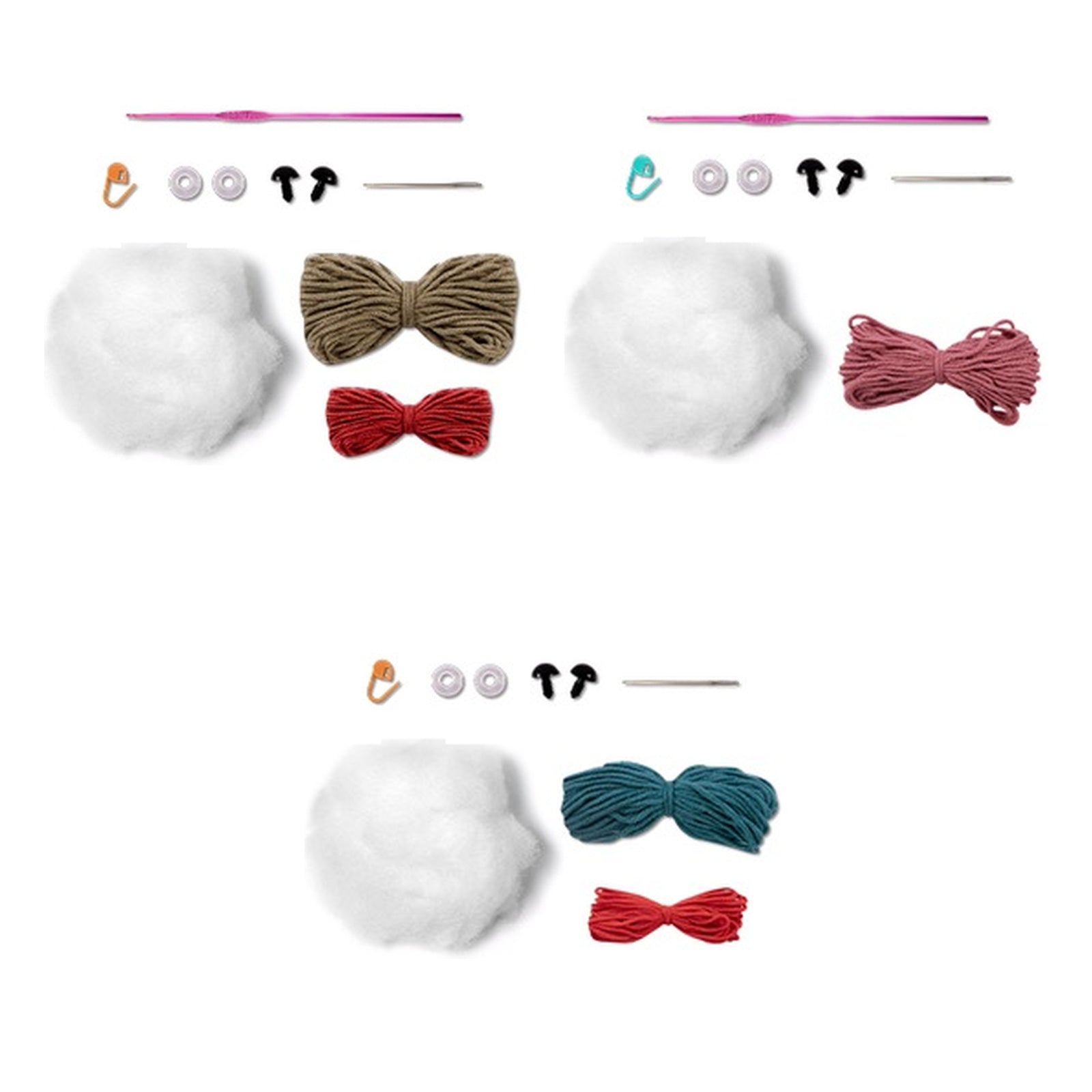 Kit 3 Ursinhos Amigurumi Cozinheiro Florzinha Marinheiro