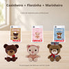 Kit 3 Ursinhos Amigurumi Cozinheiro Florzinha Marinheiro