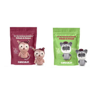 Kit Amigurumi Coruja Guaxinim Iniciante Crochê Círculo