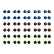 Kit 30 Pares de Olhos Amigurumi 12mm em 3 Cores com Trava