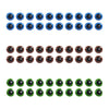 Kit 30 Pares de Olhos Amigurumi 12mm em 3 Cores com Trava