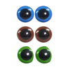 Kit 30 Pares de Olhos Amigurumi 12mm em 3 Cores com Trava