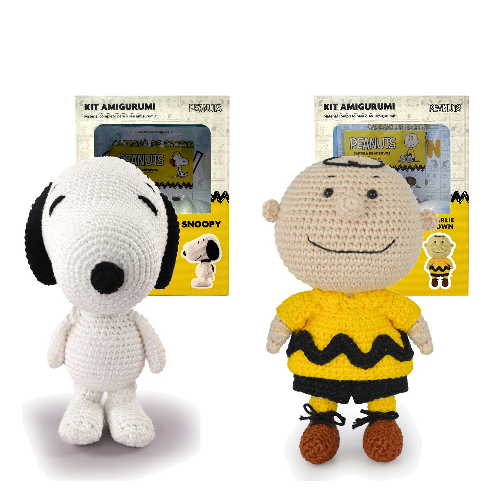 Kit 2 Amigurumis Snoopy Charlie Brown Peanuts Círculo