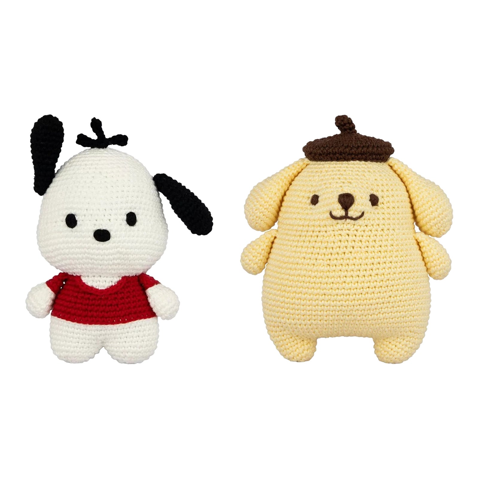 Kit 2 Amigurumis Pochacco Pompompurin Sanrio Círculo
