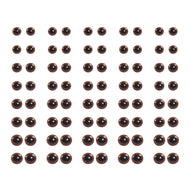 Kit 40 Pares de Olhos Amigurumi Castanhos 8, 10, 12 e 14mm