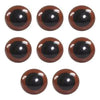 Kit 40 Pares de Olhos Amigurumi Castanhos 8, 10, 12 e 14mm