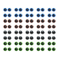 Kit 40 Pares de Olhos Amigurumi 10mm em 4 Cores com Trava