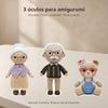 Kit 3 Óculos Amigurumi Dourado Preto Rosê Coração