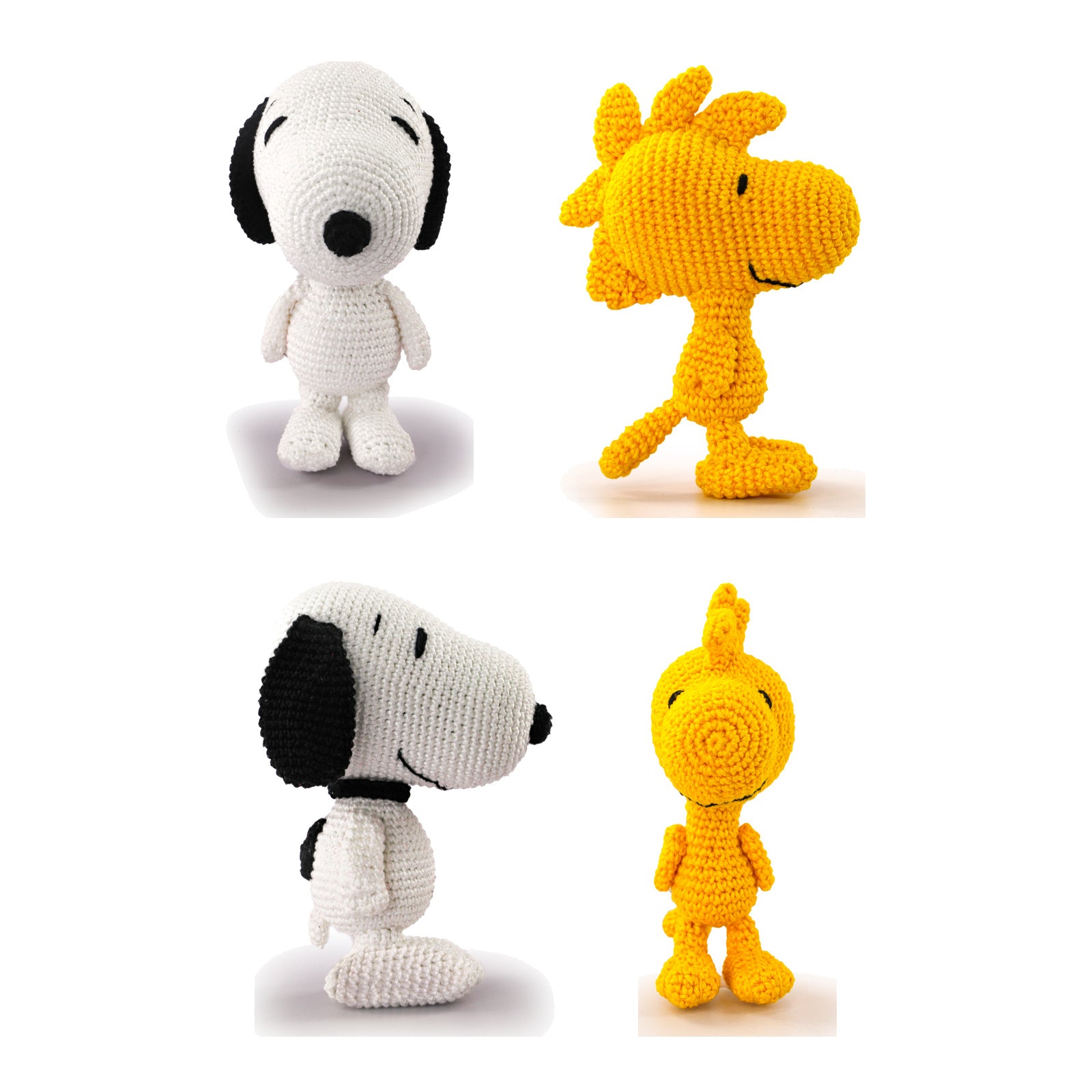 Kit 2 Amigurumis Snoopy Woodstock Peanuts Círculo