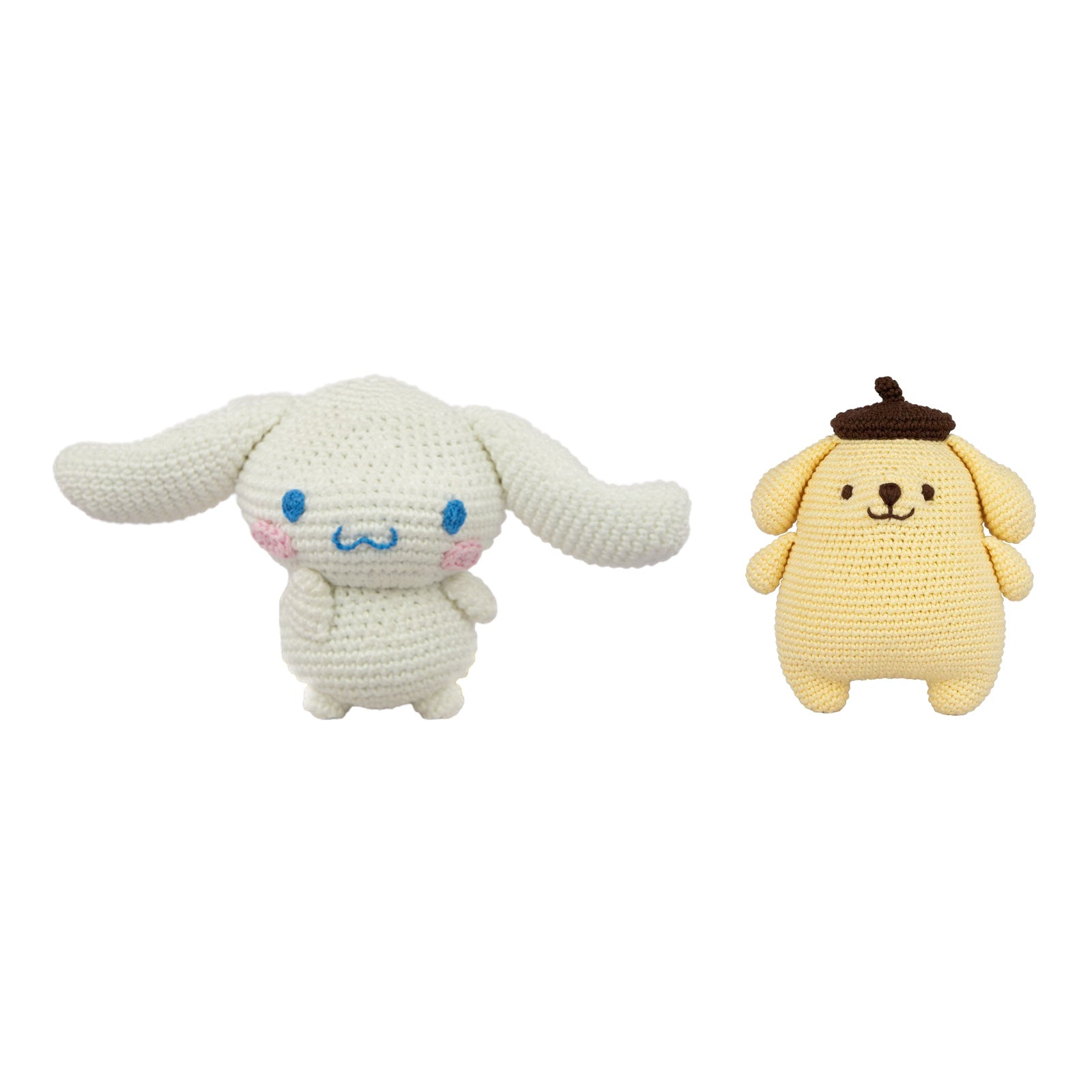 Kit 2 Amigurumis Cinnamoroll Pompompurin Círculo