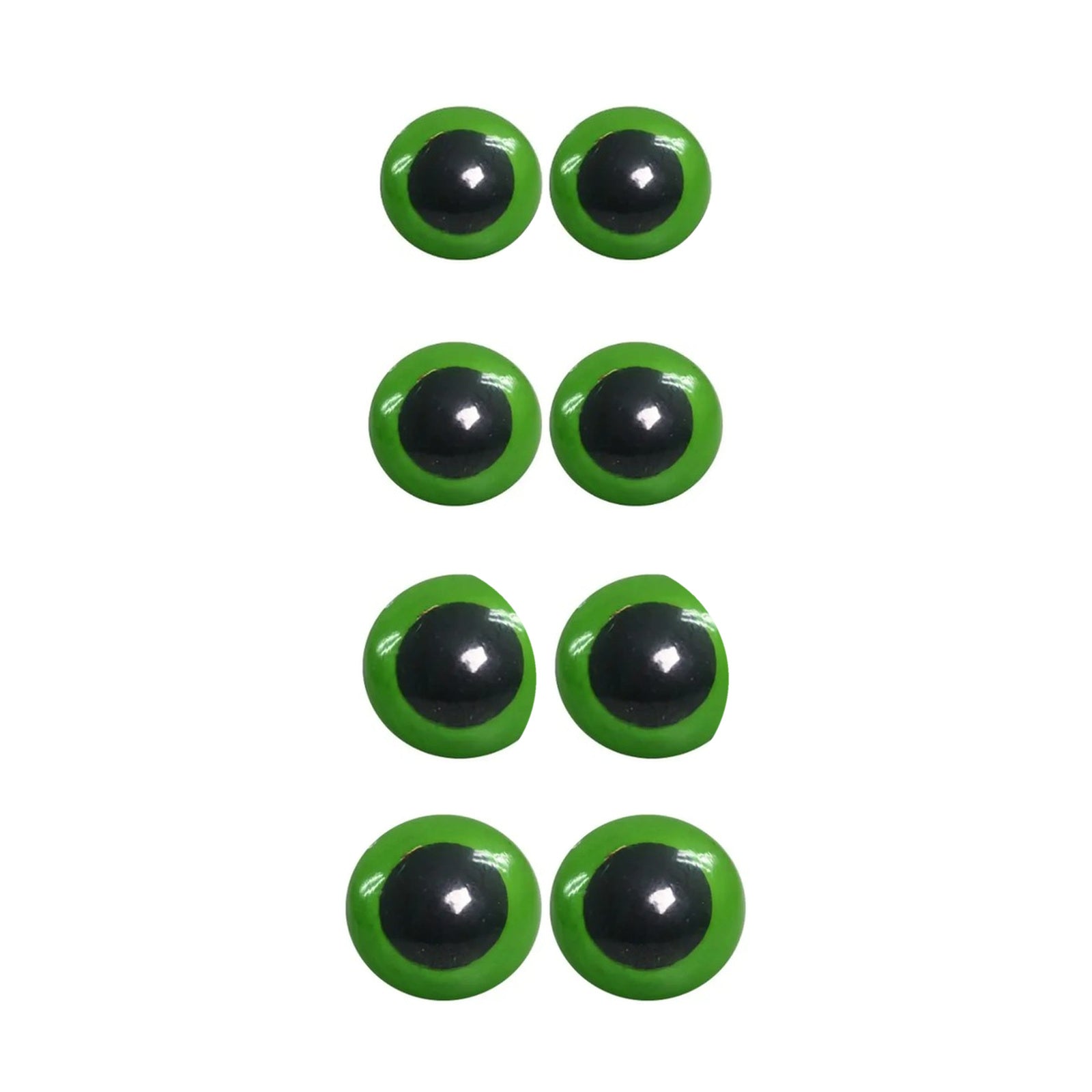 Kit 40 Pares de Olhos Amigurumi Verdes 8, 10, 12 e 14mm
