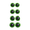 Kit 40 Pares de Olhos Amigurumi Verdes 8, 10, 12 e 14mm