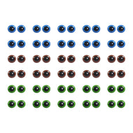 Kit 30 Pares de Olhos Amigurumi 14mm em 3 Cores com Trava