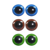 Kit 30 Pares de Olhos Amigurumi 14mm em 3 Cores com Trava
