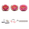 Kit Amigurumi 3 Novelos Macadâmia, Chantilly e Chiclete 125g e Acessórios