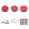 Kit Amigurumi 3 Novelos Macadâmia, Chantilly e Chiclete 125g e Acessórios