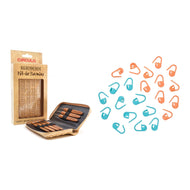 Kit 6 Agulhas Cabo Bambu Crochê com Marcadores
