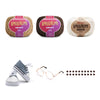 Kit Amigurumi 3 Novelos Caramelito, Brownie e Natural 125g e Acessórios